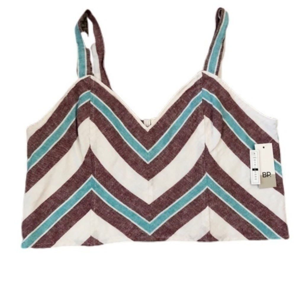 NWT BP. Linen blend Chevron Crop